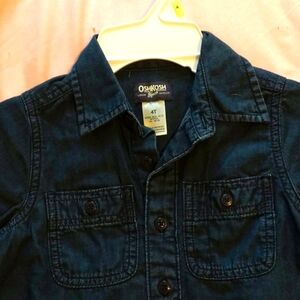 Boys cotton denim osh kosh shirt size 4